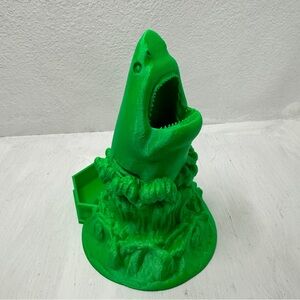 Green Shark Dice Tower 3D Printed